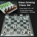 10" Glass Drink Chess Set (Screen printed)